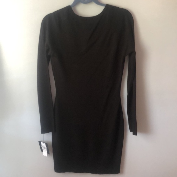 By & By Womens‎ Size Medium Black laced Longsleeve knit bodycon dress- NWT - Picture 7 of 7